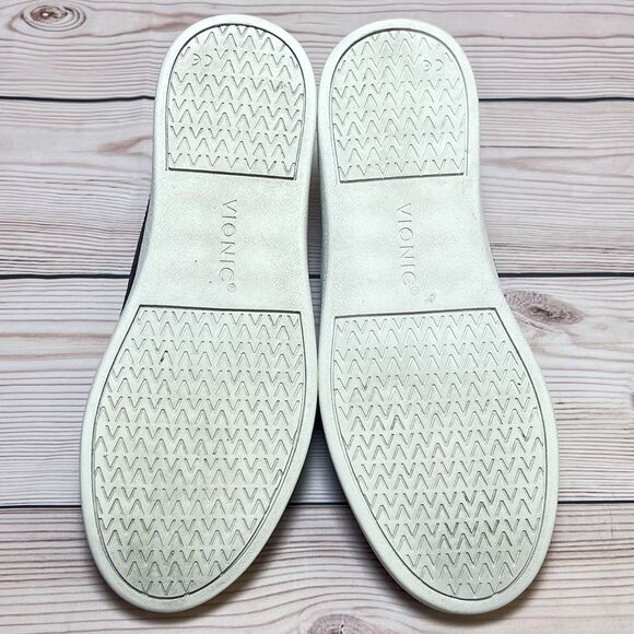 Vionic ZINAH Slip On Sneaker Womens 8 Black Leather Suede Casual Orthotic Shoes - Picture 10 of 15